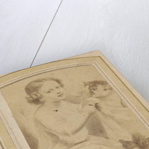 Ppicture of a child that a cat dresses by Anonymous