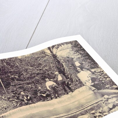 Men, basin, dam, water by Anonymous