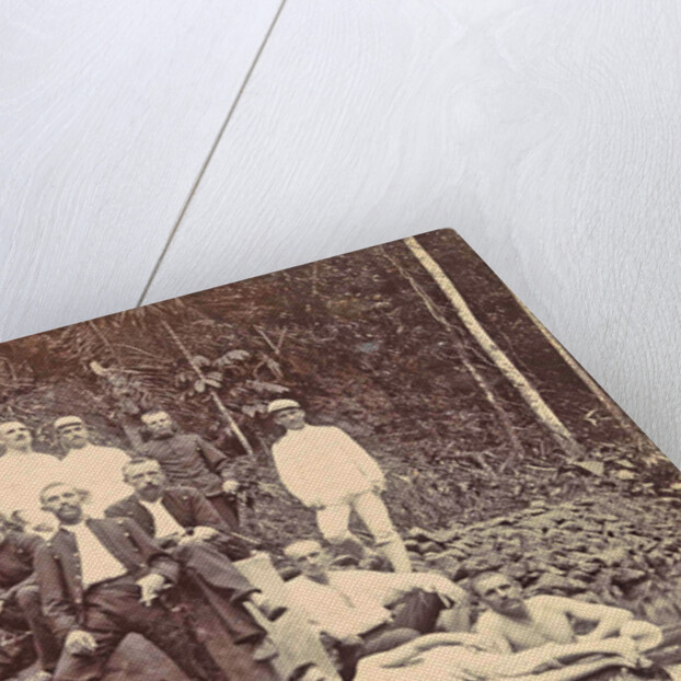 Men at a dam of the water in Ambon, Indonesia by Anonymous