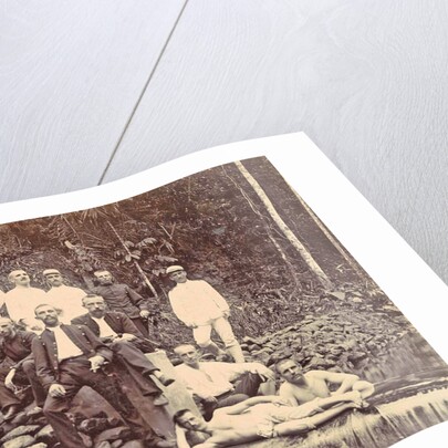 Men at a dam of the water in Ambon, Indonesia by Anonymous