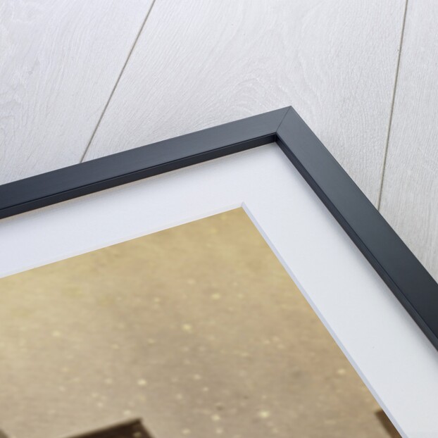 Portrait painter sitting near an easel with a portrait, palette and brushes, and a paint box on the table (self-portrait Leonard the Koningh?) by L. de Koningh