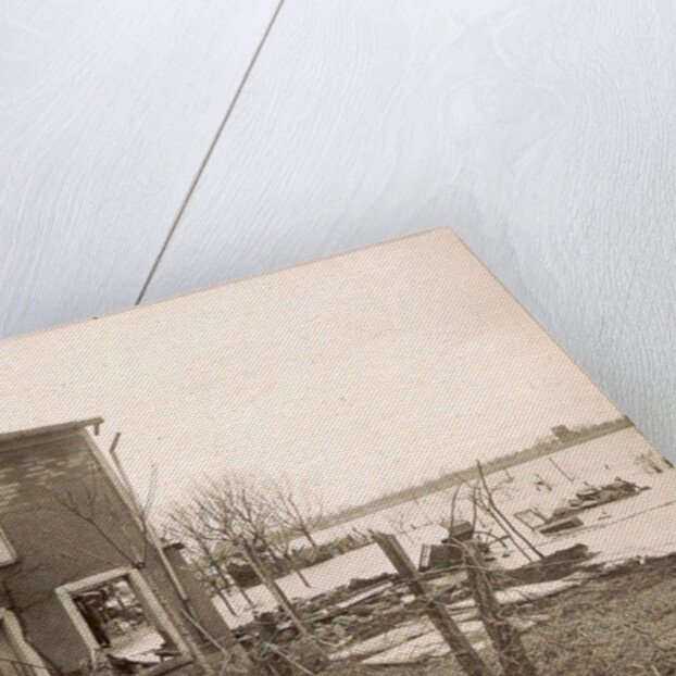 Devastated house in a flooded suburb of Paris by Anonymous