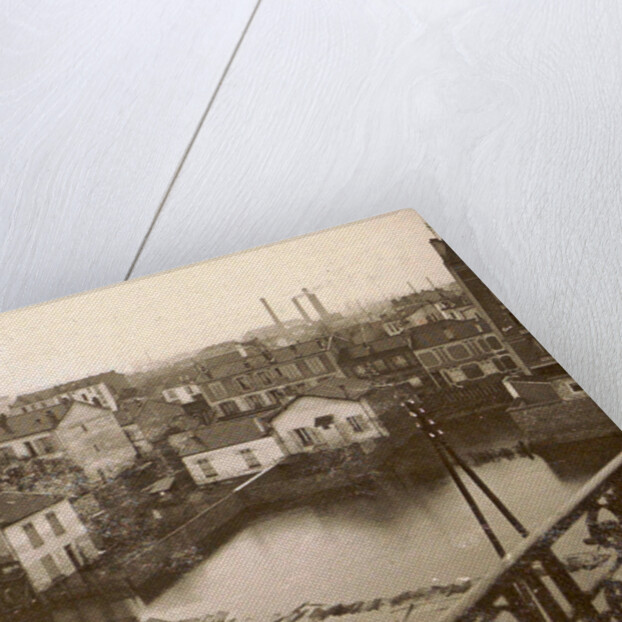 Flooded suburb of Paris seen from a window, 1910, France by Anonymous