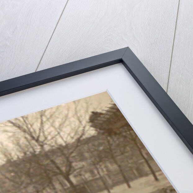 Kar in flooded street during flood Paris by France