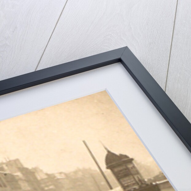 Wood and vessel laden handcarts in a street during the flooding of Paris by France