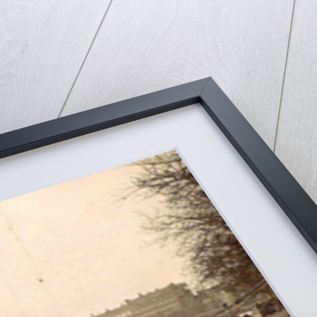 Sunken boat on the Seine River during the flood of Paris, France by Anonymous