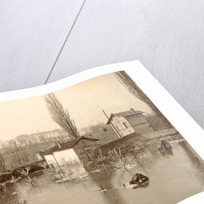 Houses on a flooded area in a suburb of Paris by France