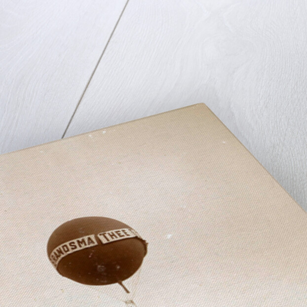 air balloon advertising for 'Tea E Brandsma floating in the air by Anonymous