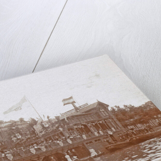 Adorned boathouse Rowing and sailing club De Amstel at the celebration of the 25th anniversary of the Amsteldijk by Anonymous