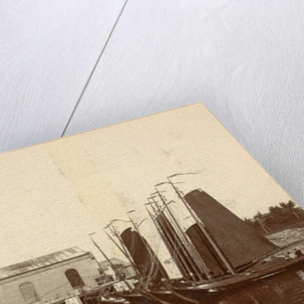 Moored sailing vessels in the Oranjesluizen in Amsterdam by Anonymous