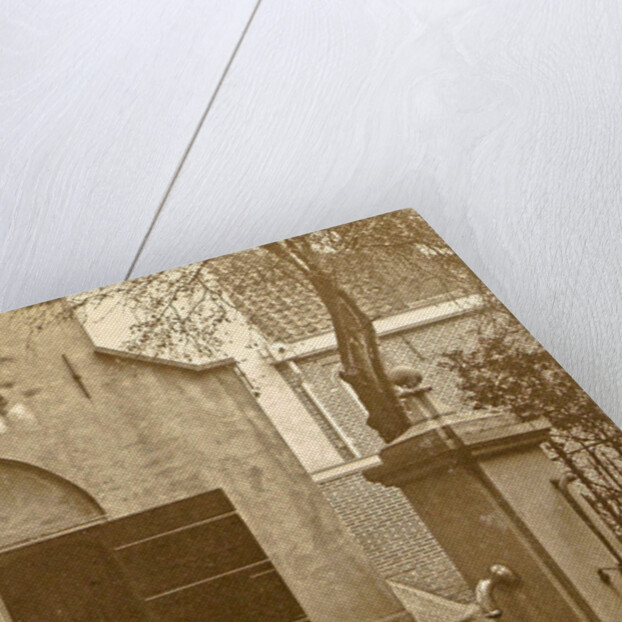 Pump on a church square by Anonymous