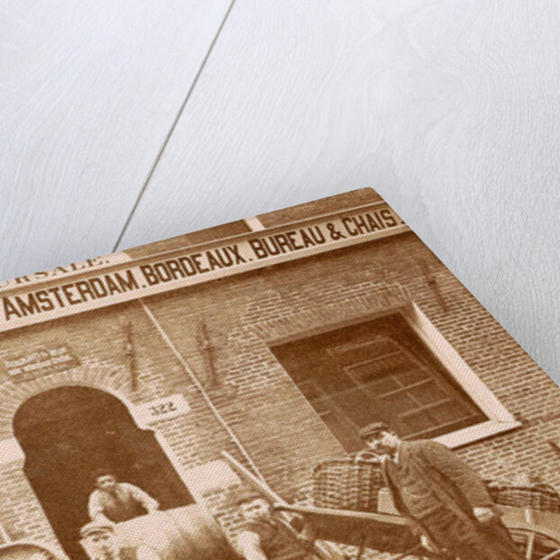 Staff Kraaij and Co. loading and unloading barrels and carts by Anonymous