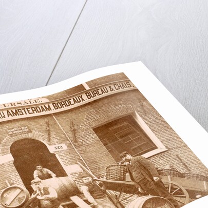 Staff Kraaij and Co. loading and unloading barrels and carts by Anonymous