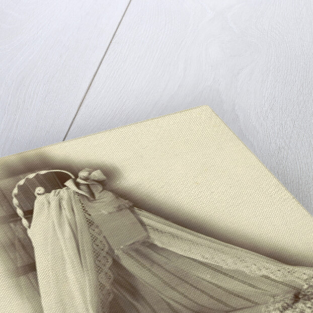 baby in a crib with a sky by Anonymous