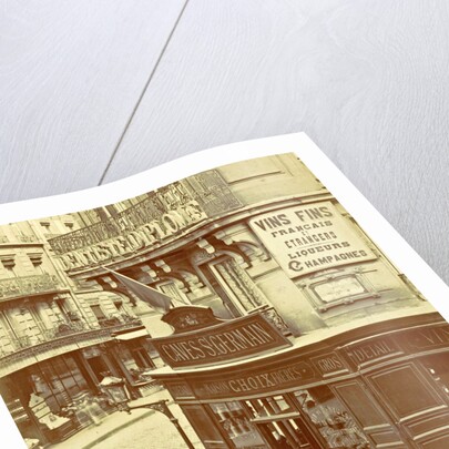 Two women and three children standing at the entrance of wine trade Caves St. Germain by Anonymous