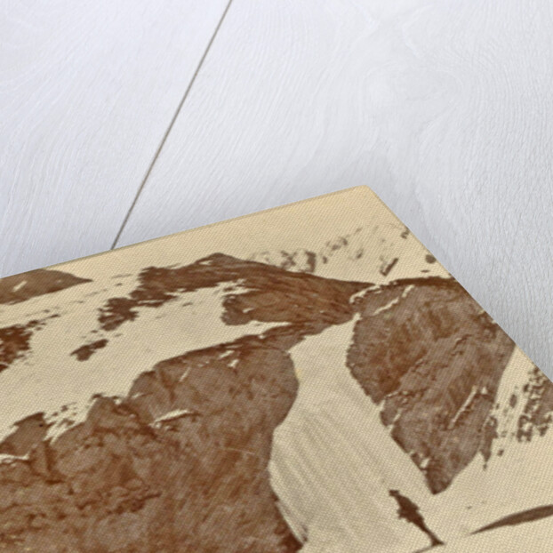 Man on the frozen waterfall Dota, Tibet by D.T. Dalton