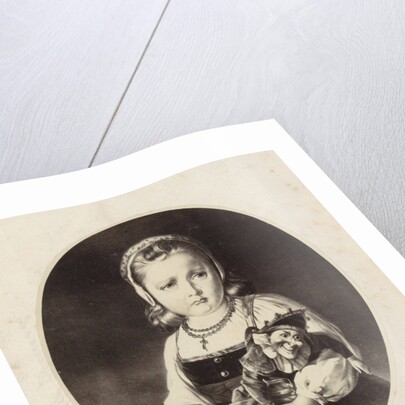 Photo Reproduction of a painting of a girl with a Jan Klaassenpop by Anonymous