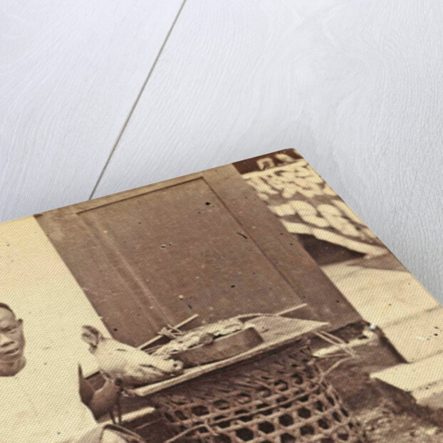 Portrait of an Indian butcher with pig's head, Woodbury & Page, Walter Bentley Woodbury by James Page