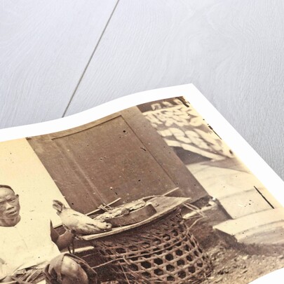 Portrait of an Indian butcher with pig's head, Woodbury & Page, Walter Bentley Woodbury by James Page