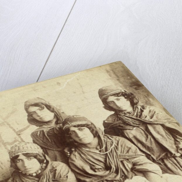 Portrait of four young Kurdish women by Antoine Sevruguin