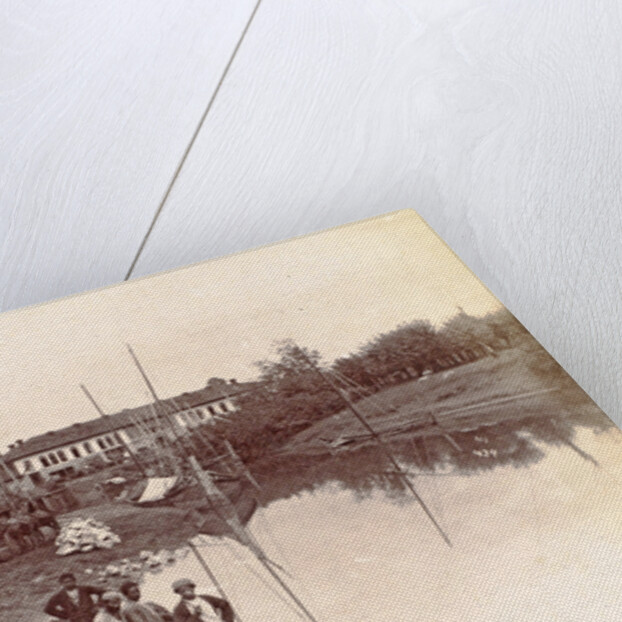 Men at a port on the Peri Bazaar in Persia Iran by Antoine Sevruguin