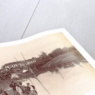 Men at a port on the Peri Bazaar in Persia Iran by Antoine Sevruguin