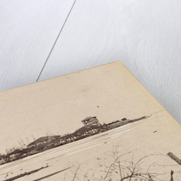 Bandar-e Anzali Seaport in Persia seen across the water by Antoine Sevruguin