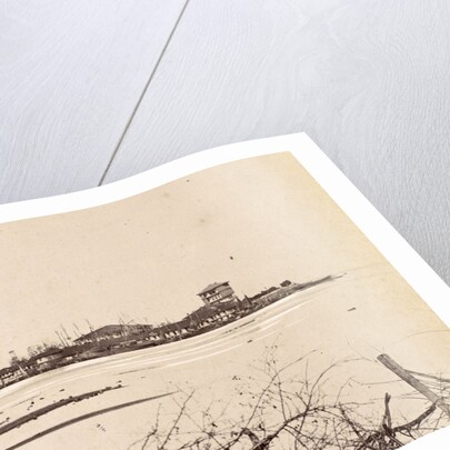 Bandar-e Anzali Seaport in Persia seen across the water by Antoine Sevruguin