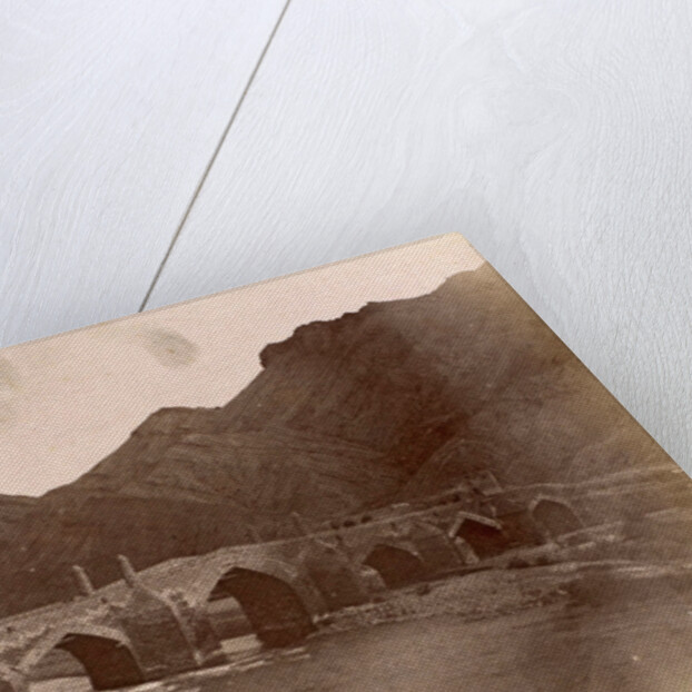 Stone bridge over the river Daliki at Shiraz Buchire by Antoine Sevruguin