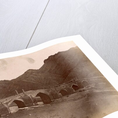 Stone bridge over the river Daliki at Shiraz Buchire by Antoine Sevruguin