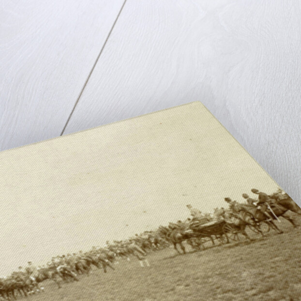 Renkumer heath, army racing at inauguration celebrations Queen Wilhelmina, Renkum by Anonymous