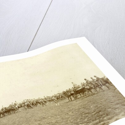 Renkumer heath, army racing at inauguration celebrations Queen Wilhelmina, Renkum by Anonymous