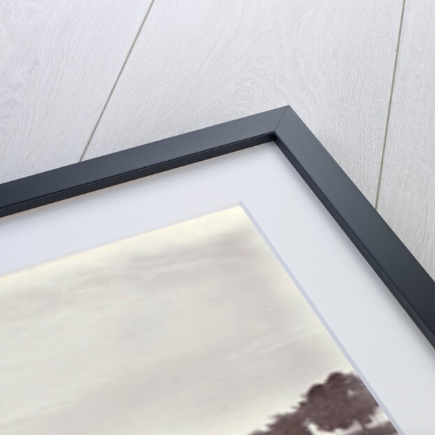 Hikers on a riverbank in Surabaya and in the background the Goebengbrug, Indonesia by Anonymous