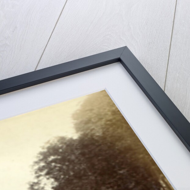 Water in the Dutch East Indies at the end with a bridge and a church tower by Anonymous