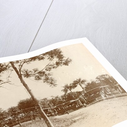 Waiting tram stop at the Hotel des Indes in Batavia, Indonesia by Anonymous