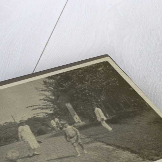 Woman with children and Indians on a lane by Anonymous