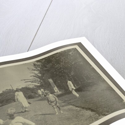 Woman with children and Indians on a lane by Anonymous