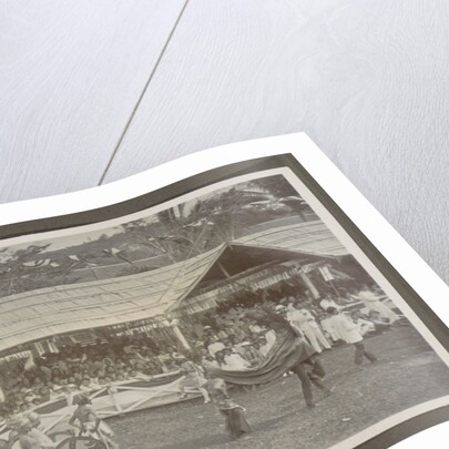Parade with participants who depict riders for a stand by Anonymous