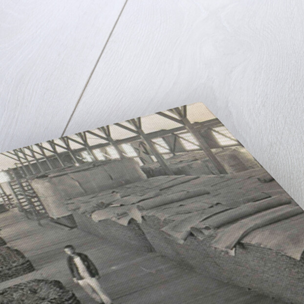 Sumatra indonesia tobacco stack in barn by Anonymous