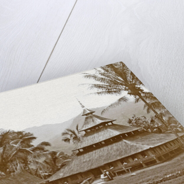 Sumatra, Indonesia Padang Bovenlanden with mosque by Christiaan Benjamin Nieuwenhuis