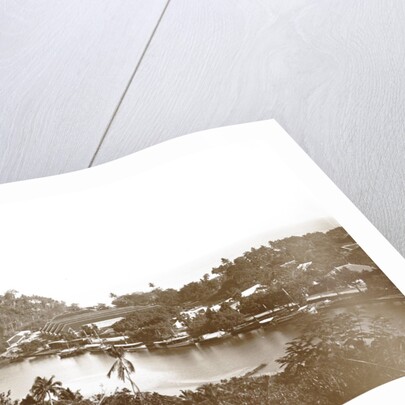 Sumatra, boats and crops along Handelskade Padang, Indonesia by Christiaan Benjamin Nieuwenhuis