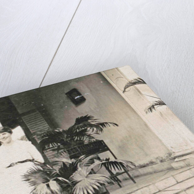 Batavia, group portrait on front porch, Jakarta Indonesia by Anonymous