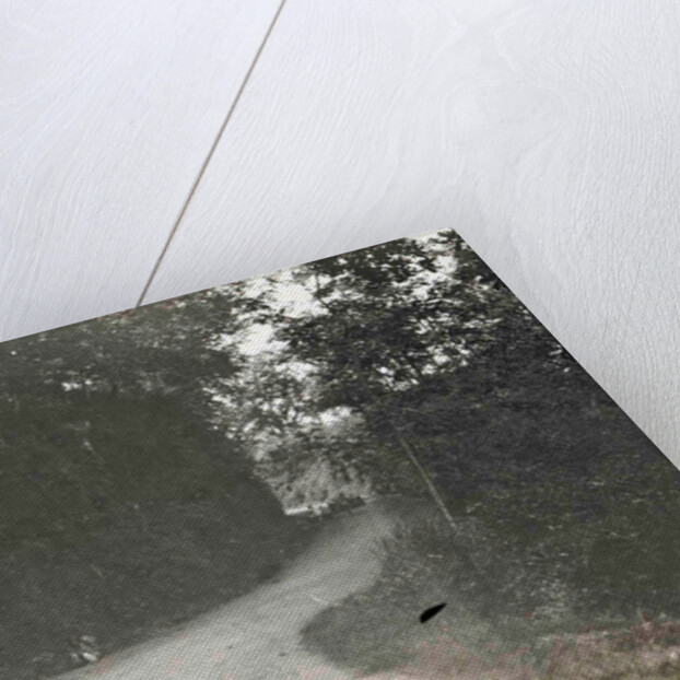 Priangan, cars on the road past the Tji Sokan, Indonesia by Anonymous