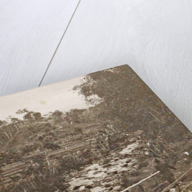 Java, Indonesia Ninisvbo with paddy fields and river by Anonymous