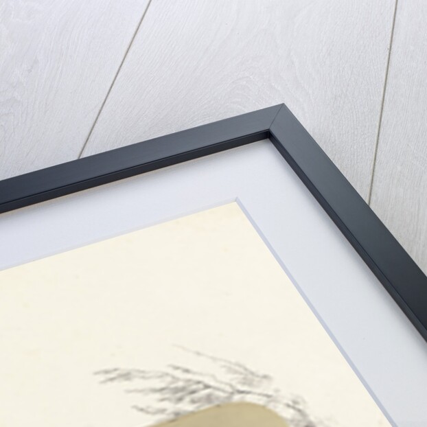 Portrait of Princess Beatrice bordered by drawing of English landscape by Anonymous