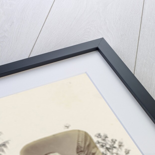 Portrait of Reginald Carter as a child's picture book bordered by drawing flora by Anonymous