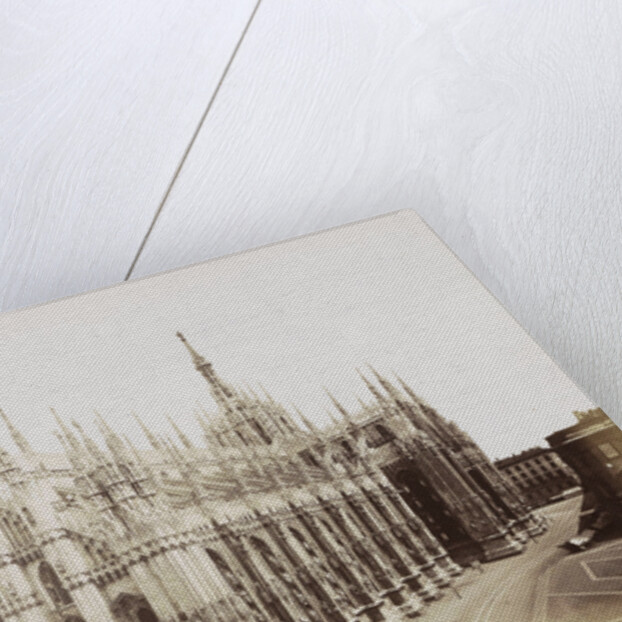 Exterior of the Cathedral of Milan, side and front, Italy by Anonymous