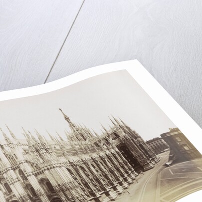 Exterior of the Cathedral of Milan, side and front, Italy by Anonymous