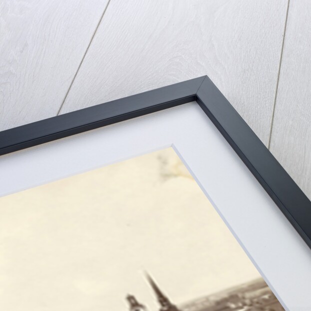 Panorama of buildings, churches and the harbor of Stockholm, Sweden by Anonymous