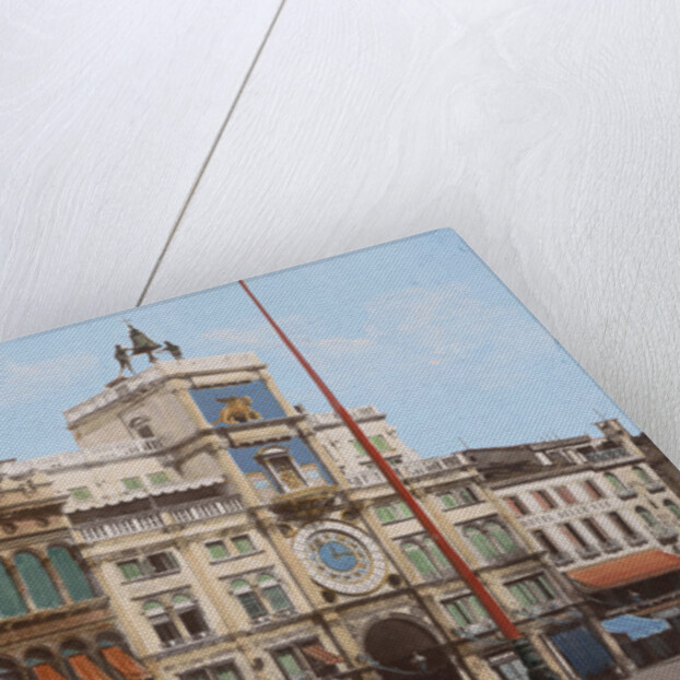 Clock Tower, Torre dell'Orologio and adjacent buildings in Venice Italy by Anonymous